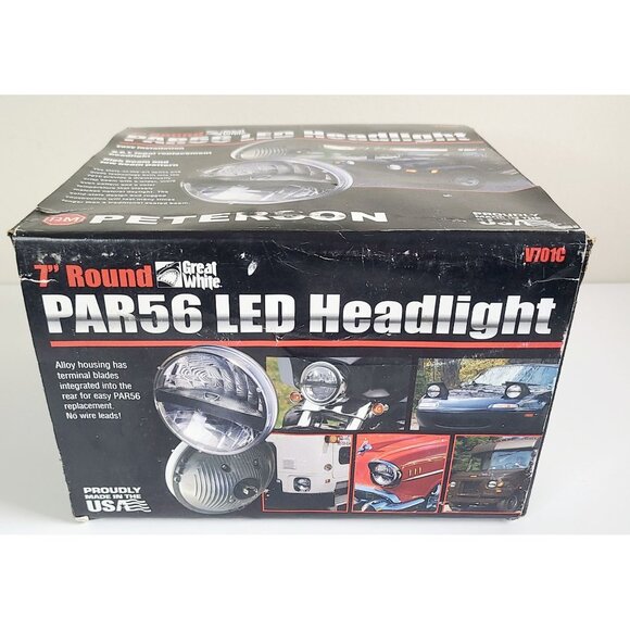 Peterson V701C 7" Round PAR56 LED Headlight Easy Installation D.O.T. Legal Used - Picture 1 of 11
